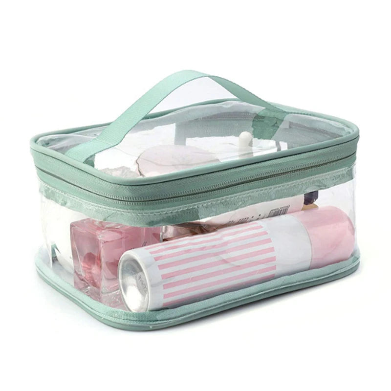 Transparent Makeup Cosmetic Bags Double layer