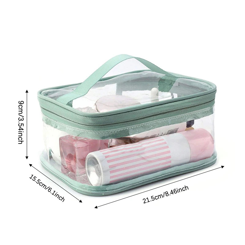 Transparent Makeup Cosmetic Bags Double layer