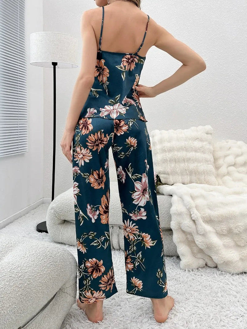 Women Simple Casual Homewear Plus Size Lace Up Jumpsuit Summer Sleeveless Floral Jumpsuit Comfortable Fashion Oversized Clothing