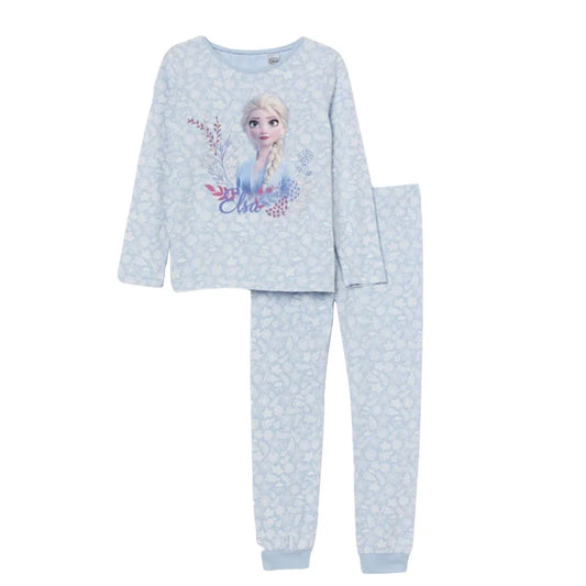 Anime Frozen Elsa Autumn Children Clothing Set Snow Queen Sleepwear Clothes Girl Long Sleeve Winter Pajama Sets Birthday Gifts