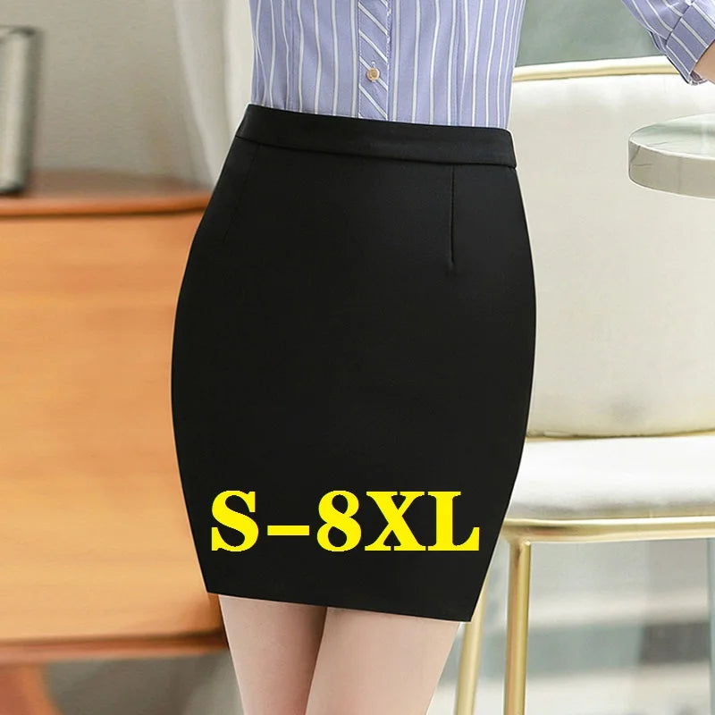 Women's skirt Woman Skirts Bodycon Mini Skirt Suits Women's clothing sales Black Suit OL Office Skirts For Womens Plus Size 9XL