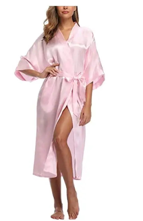 Novelty Women Kimono Gown Sleepwear Plus Size Lingerie Casual Bathrobe Bride Wedding Robe Home Clothing Lounge Nightwear