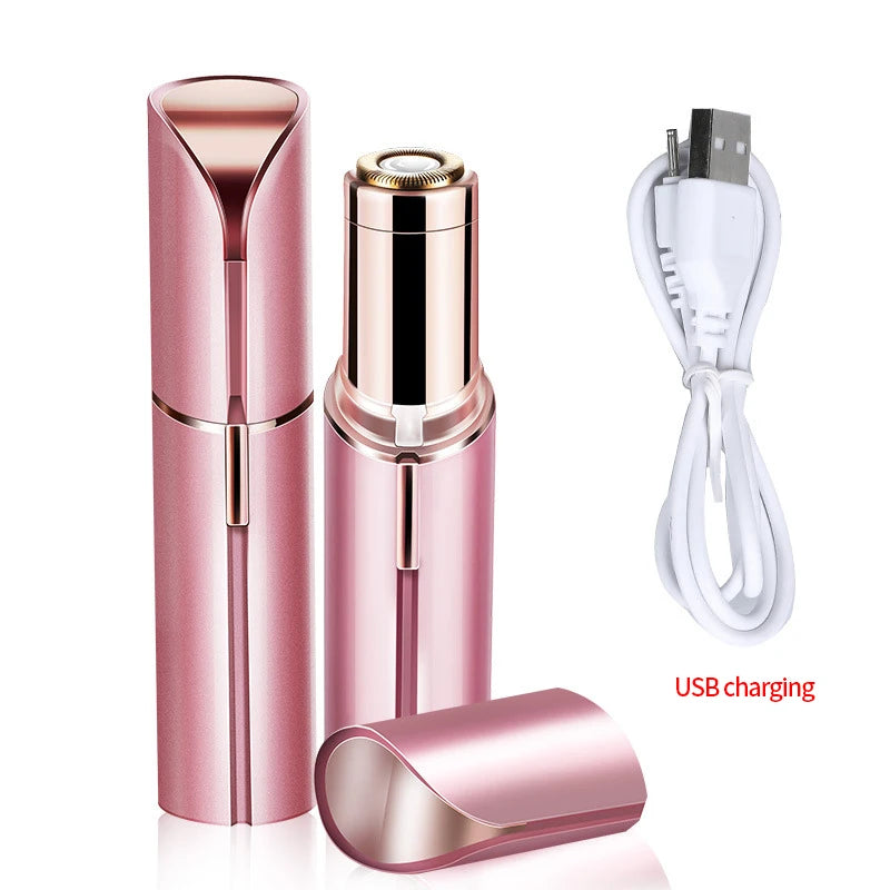 USB Rechargeable Electric Hair Removal Lipstick Shape Female Facial Epilator Remover Painless Safety Women Full Body Hair Shaver