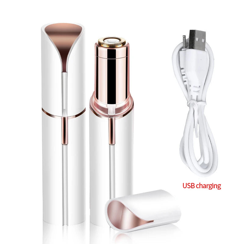 USB Rechargeable Electric Hair Removal Lipstick Shape Female Facial Epilator Remover Painless Safety Women Full Body Hair Shaver