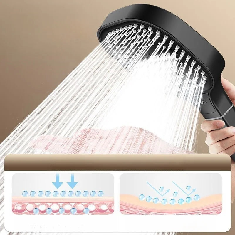 3 Modes Shower Head High Pressure Water Massage