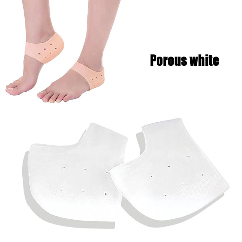 1 Pair Silicone Rubber Gel Anti Cracking Liner Heel Socks