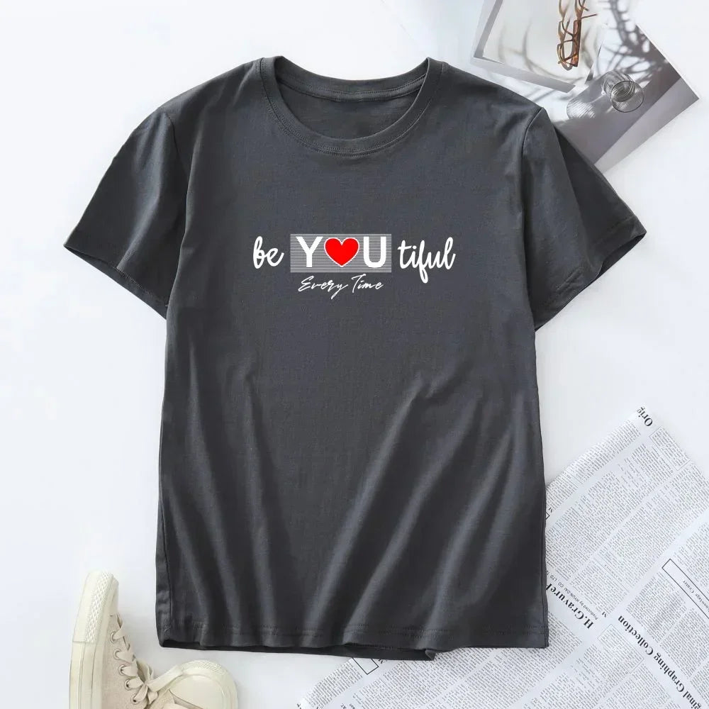 Plus Size Woman Tshirt Clothing 100% Cotton Women's Tee Shirts Female Summer Tops Women Short Sleeve T-shirt 2024 Fashion